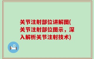 关节注射部位讲解图(关节注射部位图示，深入解析关节注射技术)