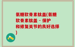 氨糖软骨素肽盖(氨糖软骨素肽盖 - 保护和修复关节的良好选择)