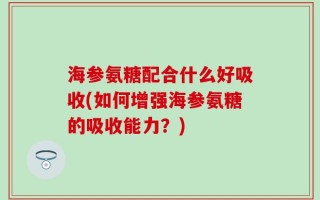 海参氨糖配合什么好吸收(如何增强海参氨糖的吸收能力？)