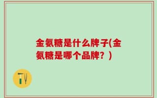 金氨糖是什么牌子(金氨糖是哪个品牌？)