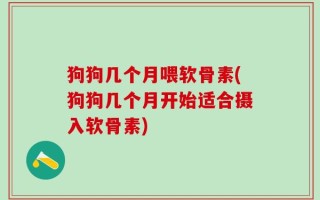狗狗几个月喂软骨素(狗狗几个月开始适合摄入软骨素)