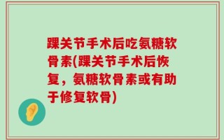 踝关节手术后吃氨糖软骨素(踝关节手术后恢复，氨糖软骨素或有助于修复软骨)