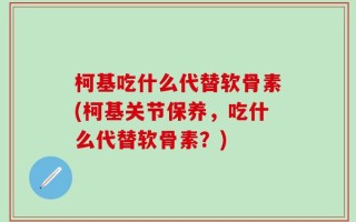 柯基吃什么代替软骨素(柯基关节保养，吃什么代替软骨素？)