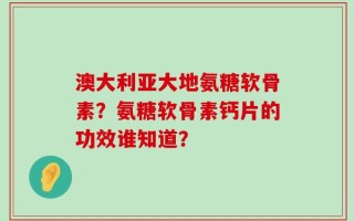 澳大利亚大地氨糖软骨素？氨糖软骨素钙片的功效谁知道？