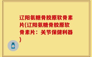 辽阳氨糖骨胶原软骨素片(辽阳氨糖骨胶原软骨素片：关节保健利器)