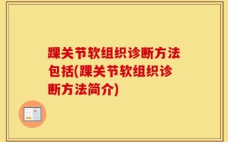 踝关节软组织诊断方法包括(踝关节软组织诊断方法简介)