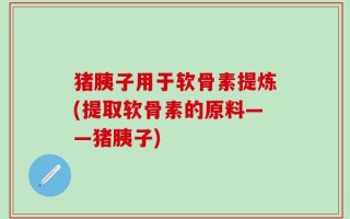 猪胰子用于软骨素提炼(提取软骨素的原料——猪胰子)