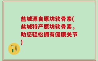 盐城源自原坊软骨素(盐城特产原坊软骨素，助您轻松拥有健康关节)