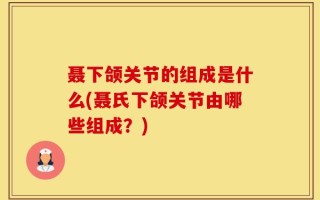 聂下颌关节的组成是什么(聂氏下颌关节由哪些组成？)