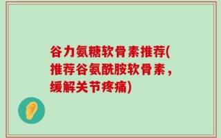 谷力氨糖软骨素推荐(推荐谷氨酰胺软骨素，缓解关节疼痛)