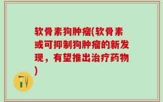 软骨素狗肿瘤(软骨素或可抑制狗肿瘤的新发现，有望推出治疗药物)
