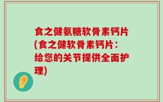食之健氨糖软骨素钙片(食之健软骨素钙片：给您的关节提供全面护理)