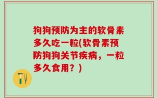 狗狗预防为主的软骨素多久吃一粒(软骨素预防狗狗关节疾病，一粒多久食用？)