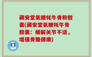 藏安堂氨糖牦牛骨粉胶囊(藏安堂氨糖牦牛骨胶囊：缓解关节不适，增强骨骼健康)