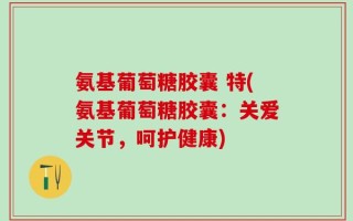 氨基葡萄糖胶囊 特(氨基葡萄糖胶囊：关爱关节，呵护健康)