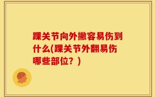 踝关节向外撇容易伤到什么(踝关节外翻易伤哪些部位？)