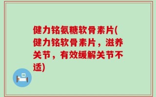 健力铭氨糖软骨素片(健力铭软骨素片，滋养关节，有效缓解关节不适)