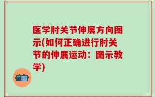 医学肘关节伸展方向图示(如何正确进行肘关节的伸展运动：图示教学)