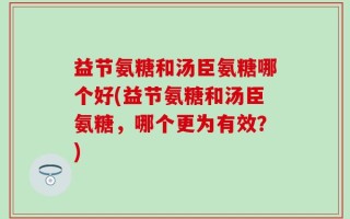 益节氨糖和汤臣氨糖哪个好(益节氨糖和汤臣氨糖，哪个更为有效？)