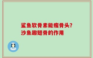 鲨鱼软骨素能瘦骨头？沙鱼趣翅骨的作用