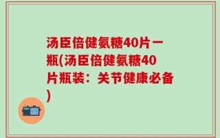 汤臣倍健氨糖40片一瓶(汤臣倍健氨糖40片瓶装：关节健康必备)
