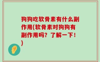 狗狗吃软骨素有什么副作用(软骨素对狗狗有副作用吗？了解一下！)