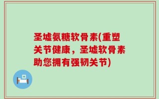 圣墟氨糖软骨素(重塑关节健康，圣墟软骨素助您拥有强韧关节)