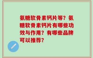 氨糖软骨素钙片等？氨糖软骨素钙片有哪些功效与作用？有哪些品牌可以推荐？