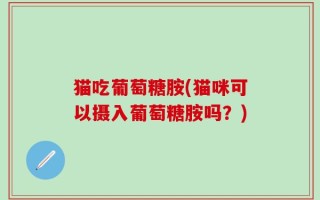猫吃葡萄糖胺(猫咪可以摄入葡萄糖胺吗？)