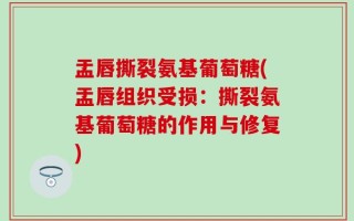 盂唇撕裂氨基葡萄糖(盂唇组织受损：撕裂氨基葡萄糖的作用与修复)