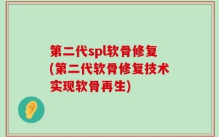 第二代spl软骨修复(第二代软骨修复技术实现软骨再生)