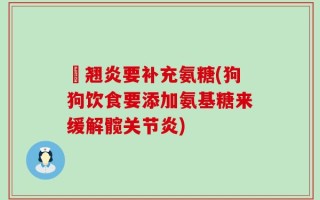 鞬翘炎要补充氨糖(狗狗饮食要添加氨基糖来缓解髋关节炎)