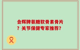 合辉牌氨糖软骨素骨片？关节保健专家推荐？