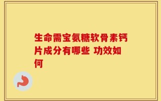 生命需宝氨糖软骨素钙片成分有哪些 功效如何