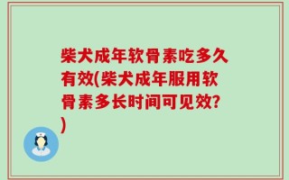 柴犬成年软骨素吃多久有效(柴犬成年服用软骨素多长时间可见效？)