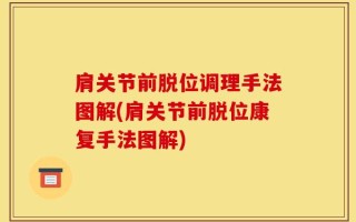 肩关节前脱位调理手法图解(肩关节前脱位康复手法图解)