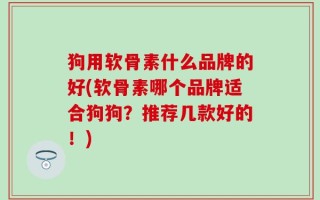 狗用软骨素什么品牌的好(软骨素哪个品牌适合狗狗？推荐几款好的！)