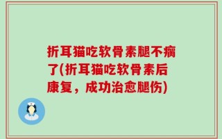 折耳猫吃软骨素腿不瘸了(折耳猫吃软骨素后康复，成功治愈腿伤)