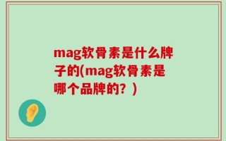 mag软骨素是什么牌子的(mag软骨素是哪个品牌的？)