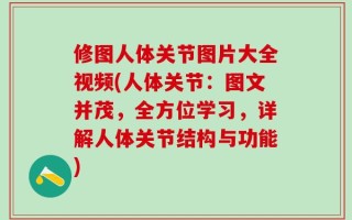 修图人体关节图片大全视频(人体关节：图文并茂，全方位学习，详解人体关节结构与功能)