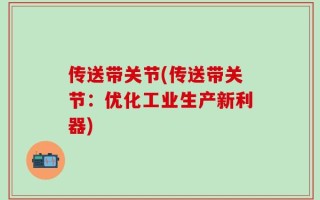传送带关节(传送带关节：优化工业生产新利器)