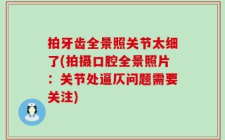 拍牙齿全景照关节太细了(拍摄口腔全景照片：关节处逼仄问题需要关注)