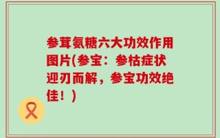 参茸氨糖六大功效作用图片(参宝：参枯症状迎刃而解，参宝功效绝佳！)