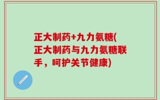 正大制药+九力氨糖(正大制药与九力氨糖联手，呵护关节健康)