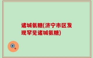 诸城氨糖(济宁市区发现罕见诸城氨糖)