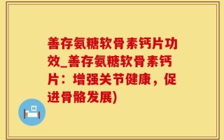 善存氨糖软骨素钙片功效_善存氨糖软骨素钙片：增强关节健康，促进骨骼发展)