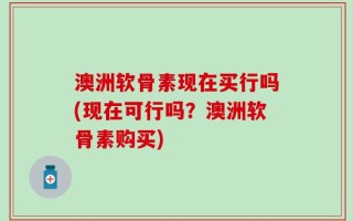 澳洲软骨素现在买行吗(现在可行吗？澳洲软骨素购买)