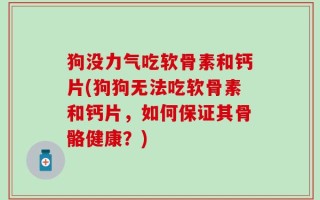 狗没力气吃软骨素和钙片(狗狗无法吃软骨素和钙片，如何保证其骨骼健康？)