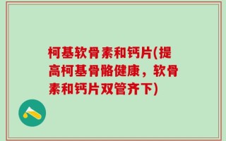 柯基软骨素和钙片(提高柯基骨骼健康，软骨素和钙片双管齐下)