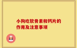 小狗吃软骨素和钙片的作用及注意事项